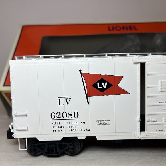 Lionel 6-27242 Lehigh Valley PS-1 Boxcar #62080 O Gauge White Mint In Box - Picture 2 of 13